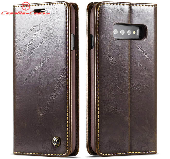 CaseMe Samsung Galaxy S10 Wallet Magnetic Flip Stand Leather Case