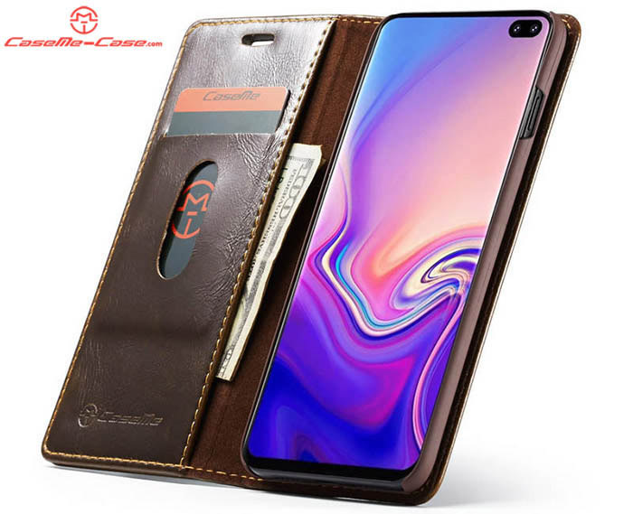 CaseMe Samsung Galaxy S10 Wallet Magnetic Flip Stand Leather Case