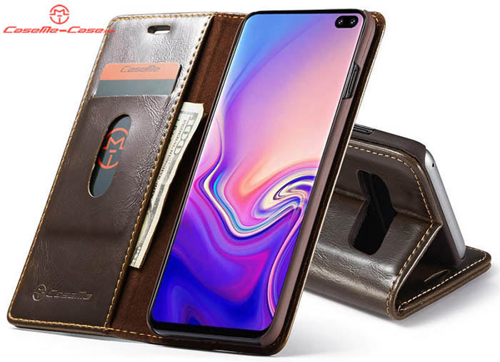 CaseMe Samsung Galaxy S10 Wallet Magnetic Flip Stand Leather Case