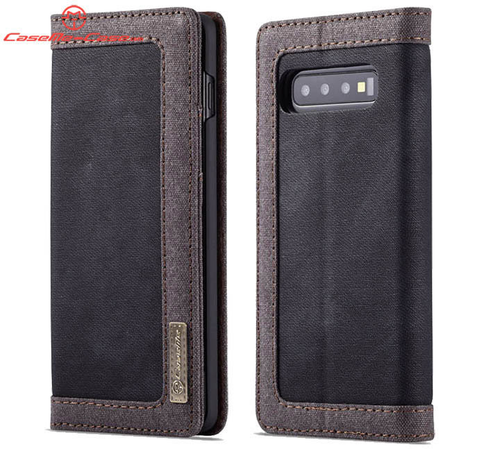 CaseMe Samsung Galaxy S10 Canvas Magnetic Flip Wallet Leather Case