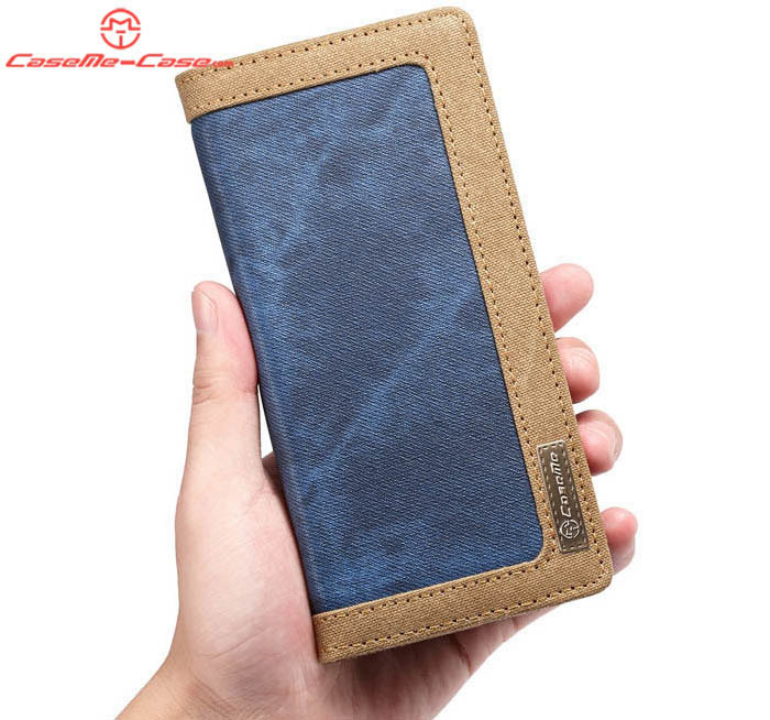 CaseMe Samsung Galaxy S10 Canvas Magnetic Flip Wallet Leather Case