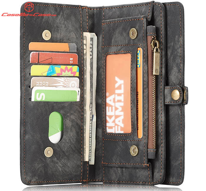 CaseMe Samsung Galaxy S10 Zipper Wallet Magnetic Detachable 2 in 1 Folio Case