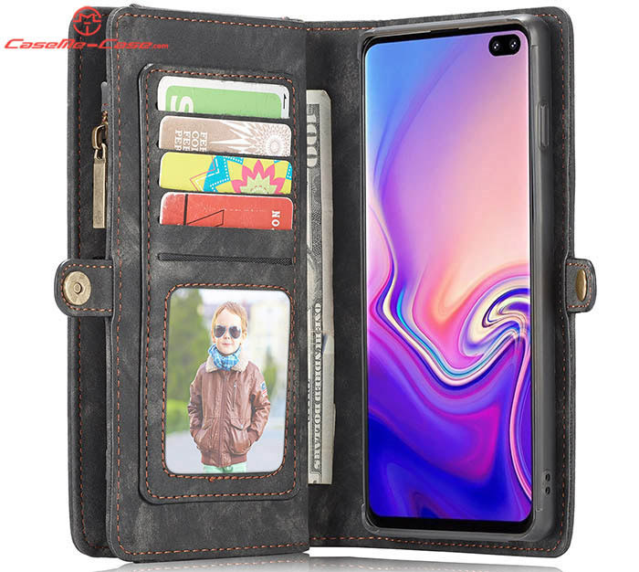 CaseMe Samsung Galaxy S10 5G Zipper Wallet Magnetic Detachable 2 in 1 Folio Case