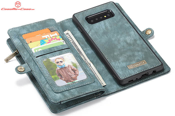 CaseMe Samsung Galaxy S10 Plus Zipper Wallet Magnetic Detachable 2 in 1 Folio Case