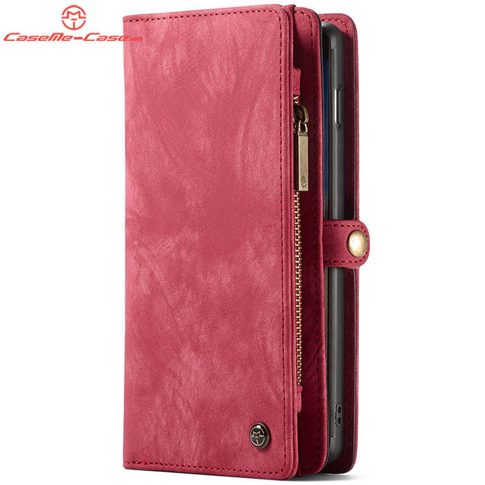 CaseMe Samsung Galaxy S10 Plus Zipper Wallet Magnetic Detachable 2 in 1 Folio Case