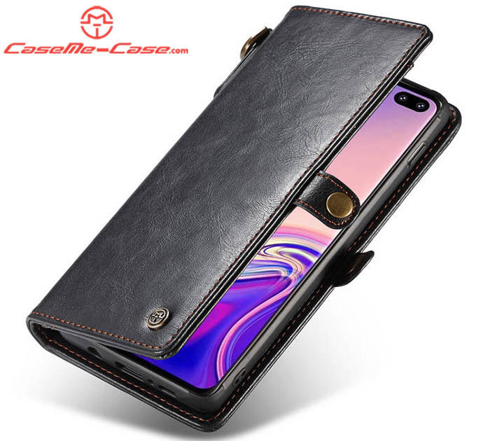 CaseMe Samsung Galaxy S10 Plus Wallet Magnetic Detachable 2 in 1 Case With Wrist Strap