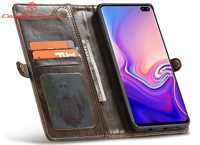 CaseMe Samsung Galaxy S10 Wallet Magnetic Detachable 2 in 1 Case With Wrist Strap