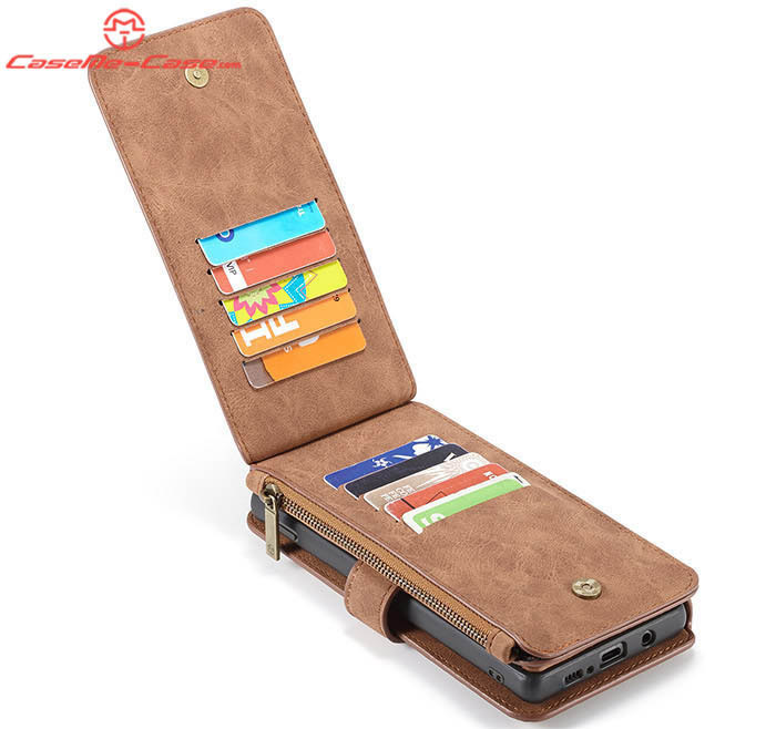 CaseMe Samsung Galaxy S10 Plus Zipper Wallet Magnetic Detachable 2 in 1 Folio Flip Case