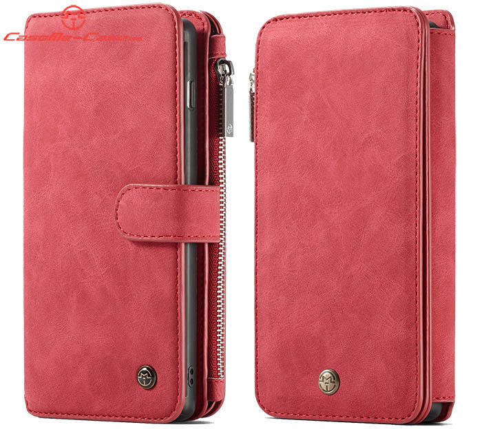 CaseMe Samsung Galaxy S10 Zipper Wallet Magnetic Detachable 2 in 1 Folio Flip Case