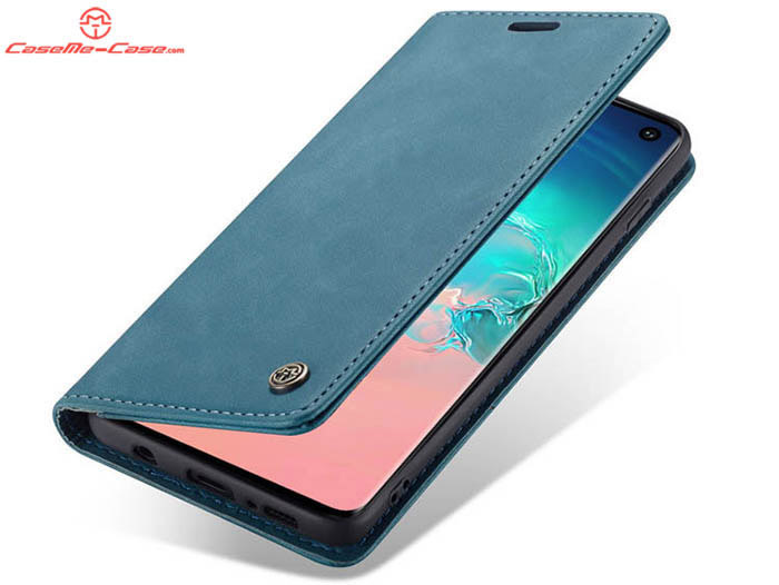 CaseMe Samsung Galaxy S10 5G Retro Wallet Kickstand Magnetic Flip Leather Case