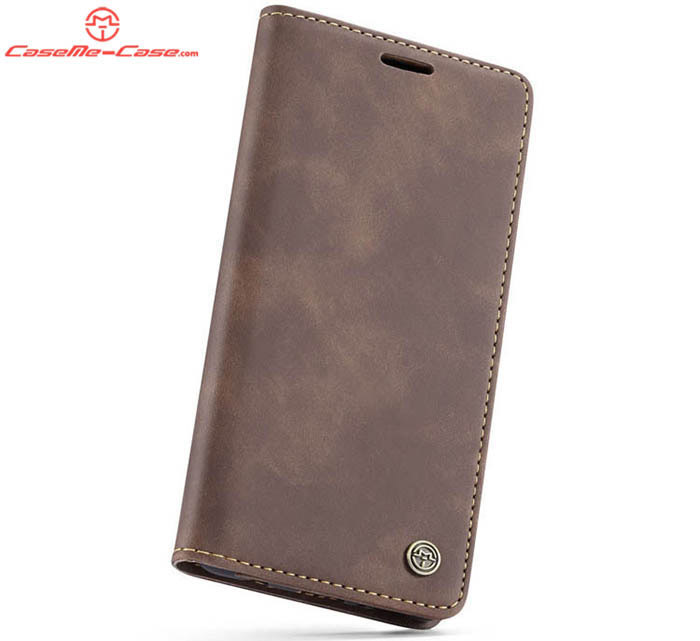 CaseMe Samsung Galaxy S10 Retro Wallet Kickstand Magnetic Flip Leather Case