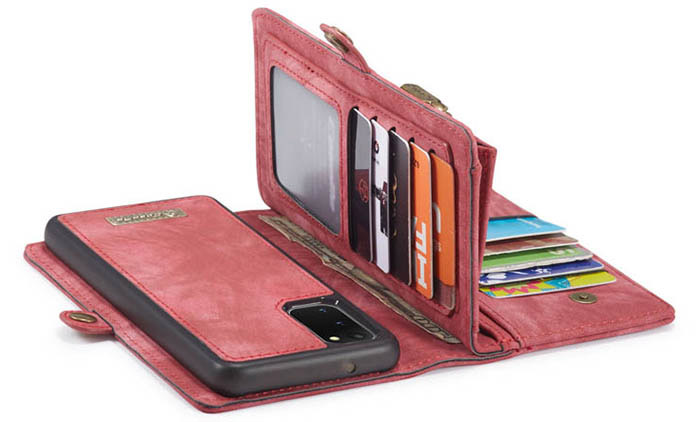 CaseMe Samsung Galaxy S20 Zipper Wallet Magnetic Detachable 2 in 1 Folio Case