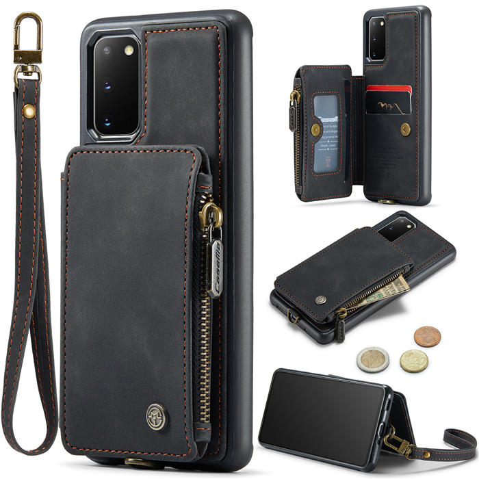CaseMe Samsung Galaxy S20 Wallet RFID Blocking Case Black