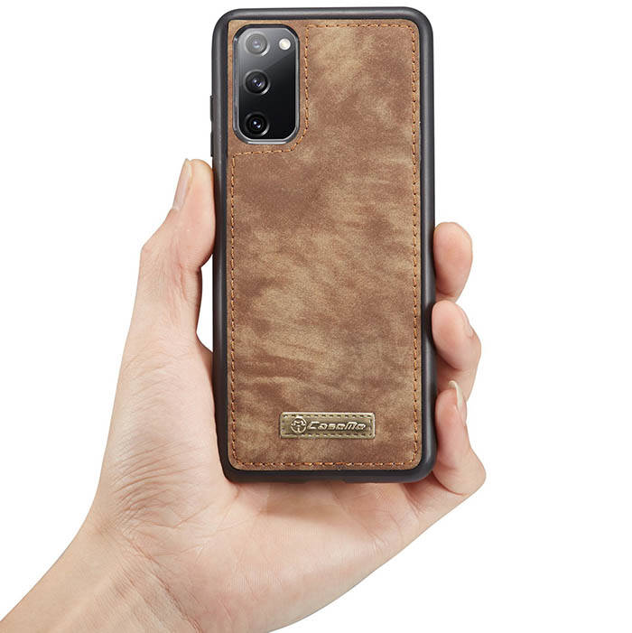 CaseMe Samsung Galaxy S20 FE Zipper Wallet Magnetic Detachable 2 in 1 Case