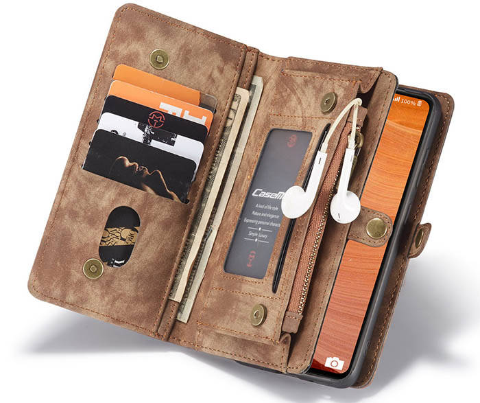 CaseMe Samsung Galaxy S20 FE Zipper Wallet Magnetic Detachable 2 in 1 Case