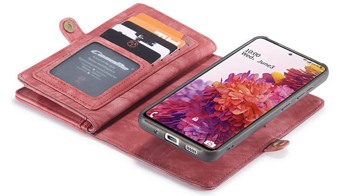 CaseMe Samsung Galaxy S20 FE Zipper Wallet Magnetic Detachable 2 in 1 Case
