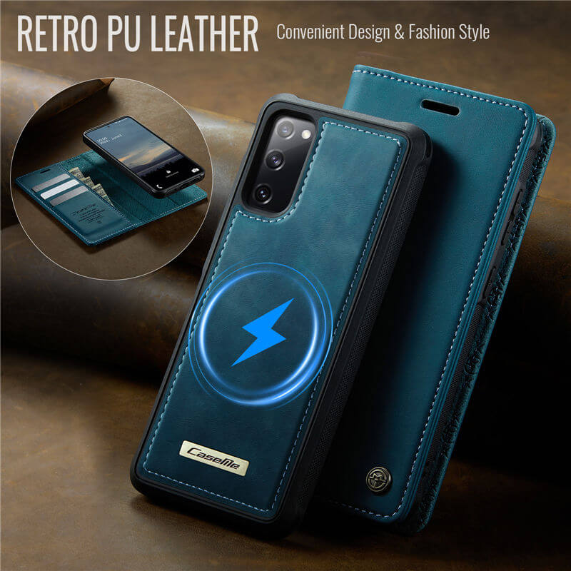 CaseMe Samsung Galaxy S20 FE 2-in-1 Magnetic Wallet Case with RFID Blocking
