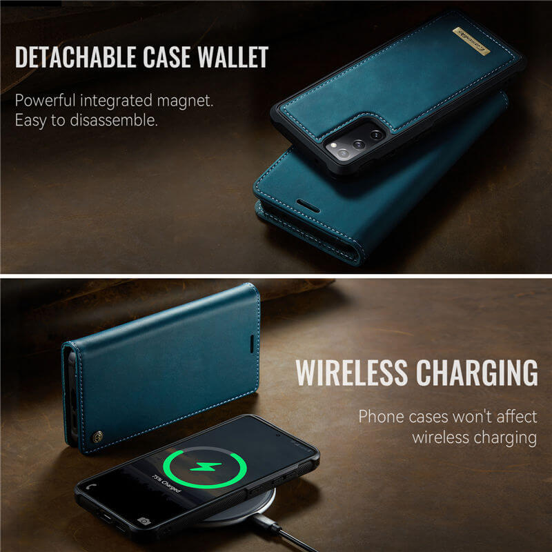 CaseMe Samsung Galaxy S20 FE 2-in-1 Magnetic Wallet Case with RFID Blocking