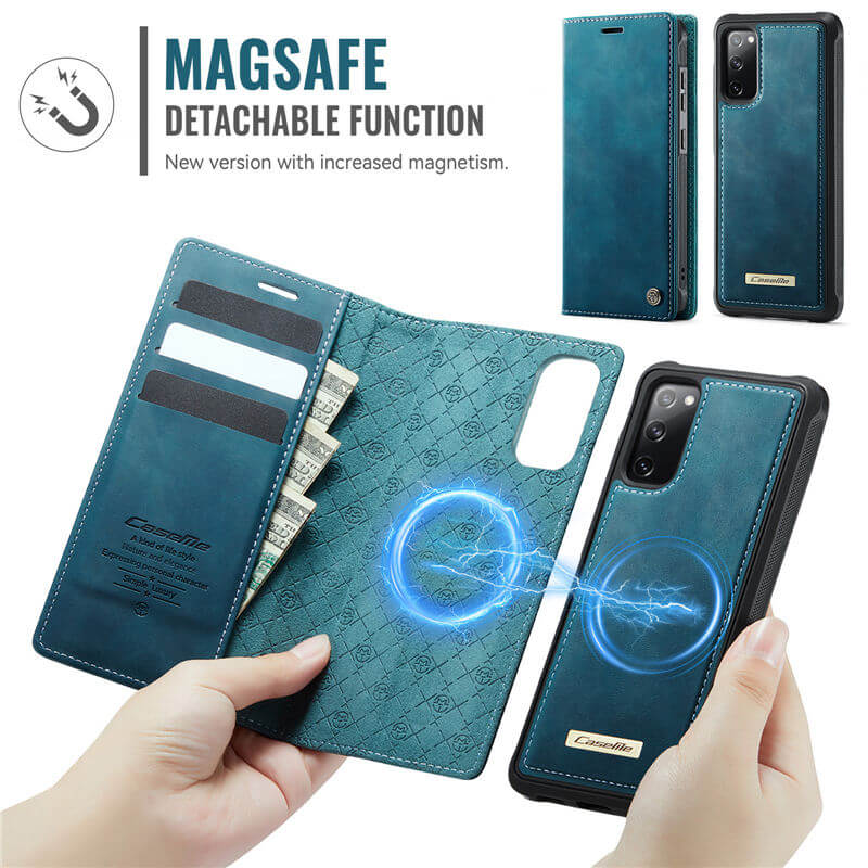 CaseMe Samsung Galaxy S20 FE 2-in-1 Magnetic Wallet Case with RFID Blocking