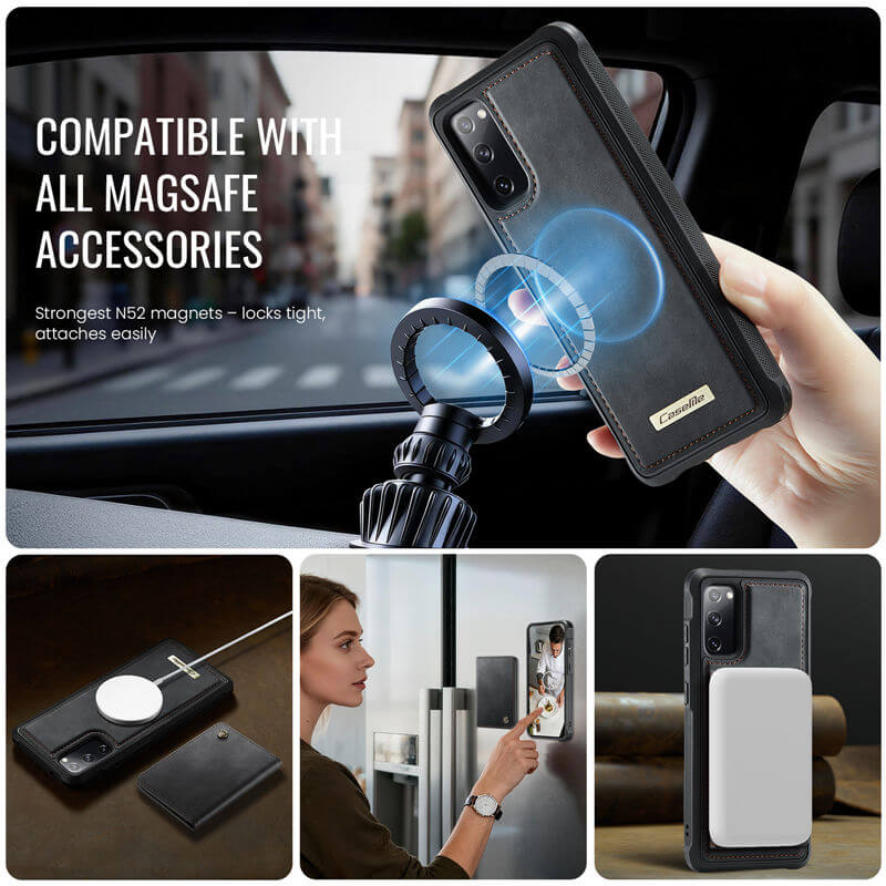 CaseMe Samsung Galaxy S20 FE 2-in-1 Magnetic Wallet Case