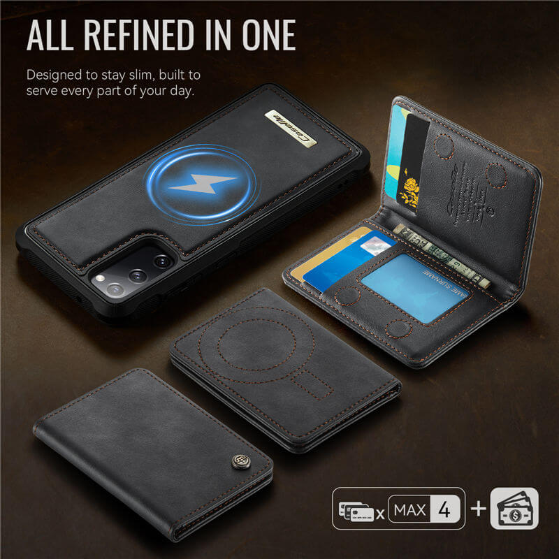 CaseMe Samsung Galaxy S20 FE 2-in-1 Magnetic Wallet Case
