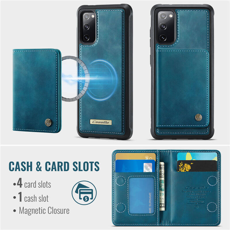 CaseMe Samsung Galaxy S20 FE 2-in-1 Magnetic Wallet Case
