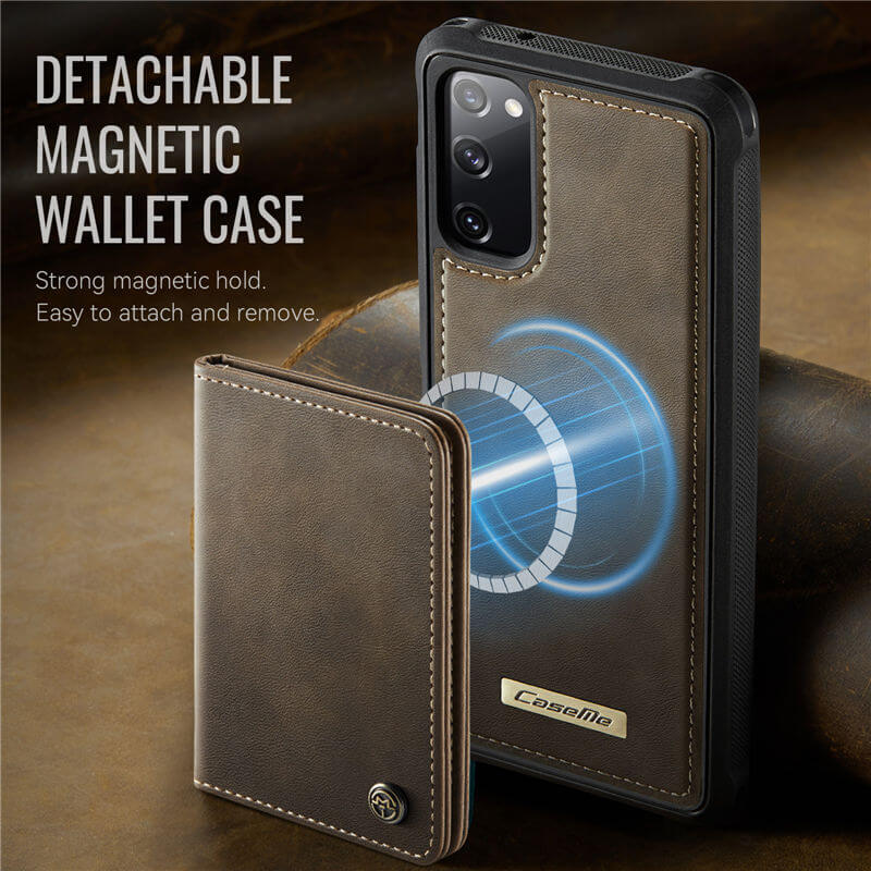 CaseMe Samsung Galaxy S20 FE 2-in-1 Magnetic Wallet Case