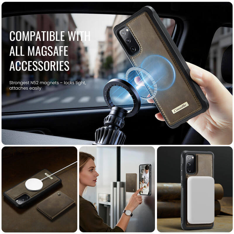 CaseMe Samsung Galaxy S20 FE 2-in-1 Magnetic Wallet Case