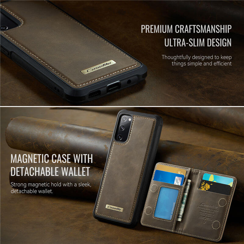 CaseMe Samsung Galaxy S20 FE 2-in-1 Magnetic Wallet Case