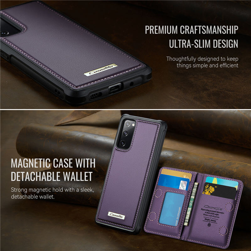 CaseMe Samsung Galaxy S20 FE 2-in-1 Magnetic Wallet Case
