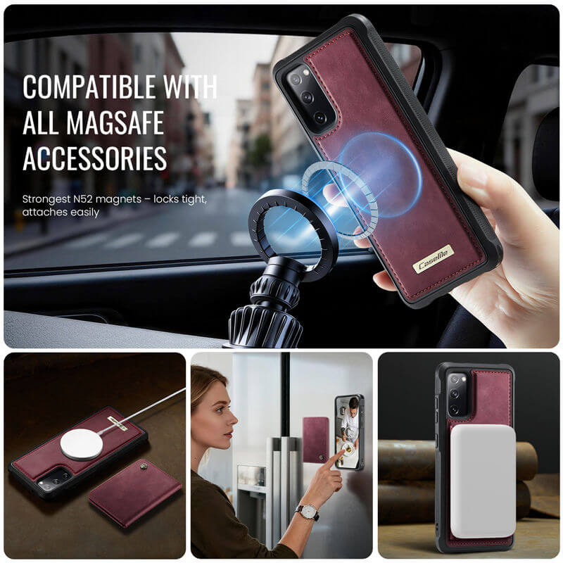 CaseMe Samsung Galaxy S20 FE 2-in-1 Magnetic Wallet Case