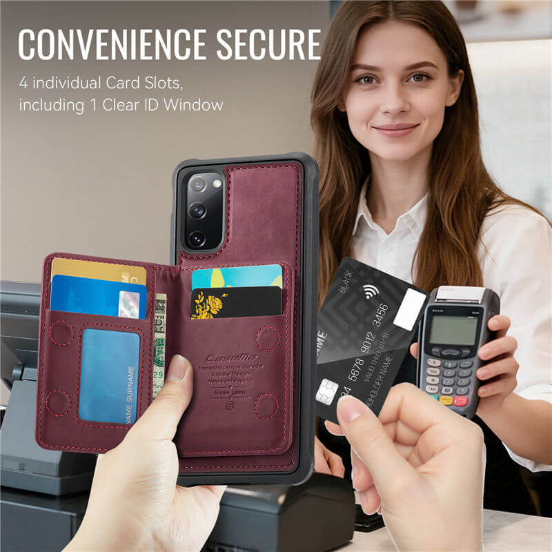 CaseMe Samsung Galaxy S20 FE 2-in-1 Magnetic Wallet Case
