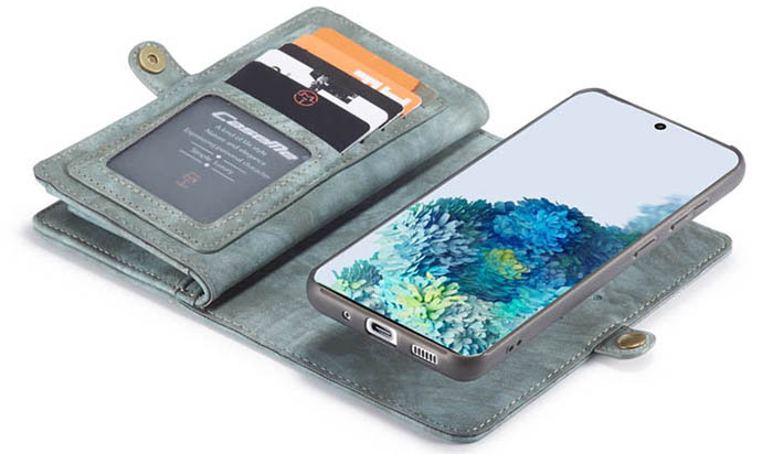 CaseMe Samsung Galaxy S20 Plus Zipper Wallet Magnetic Detachable 2 in 1 Folio Case