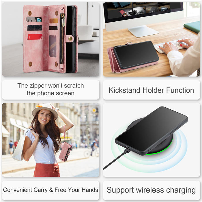 CaseMe Samsung Galaxy S20 Plus Wallet Case with Wrist Strap