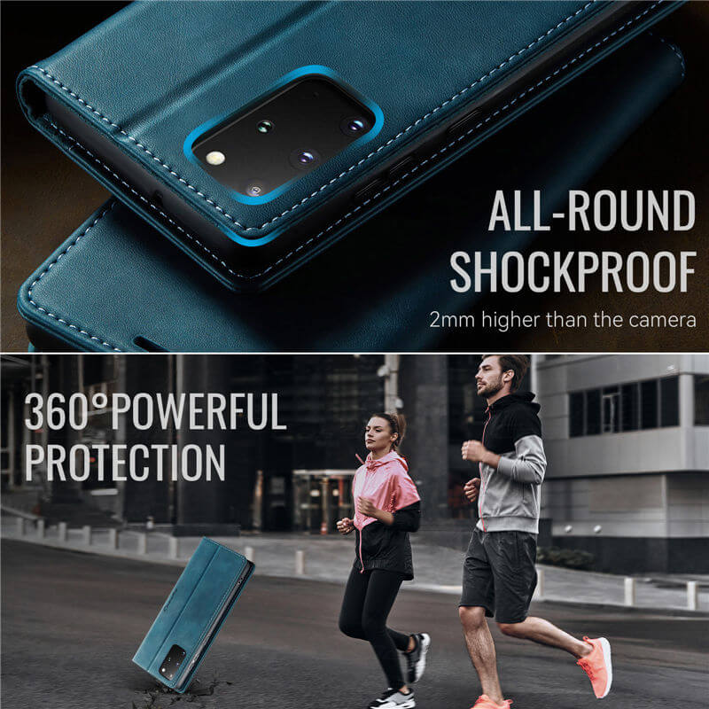 CaseMe Samsung Galaxy S20 Plus Magnetic Wallet Case with RFID Blocking