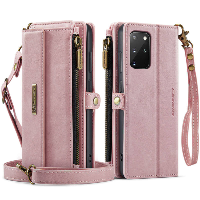 CaseMe Samsung Galaxy S20 Plus Wallet Case – RFID Blocking, 9 Card Slots, Crossbody Strap & Wireless Charging
