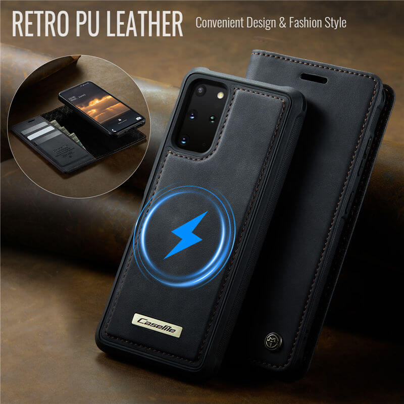 CaseMe Samsung Galaxy S20 Plus 2-in-1 Magnetic Wallet Case with RFID Blocking