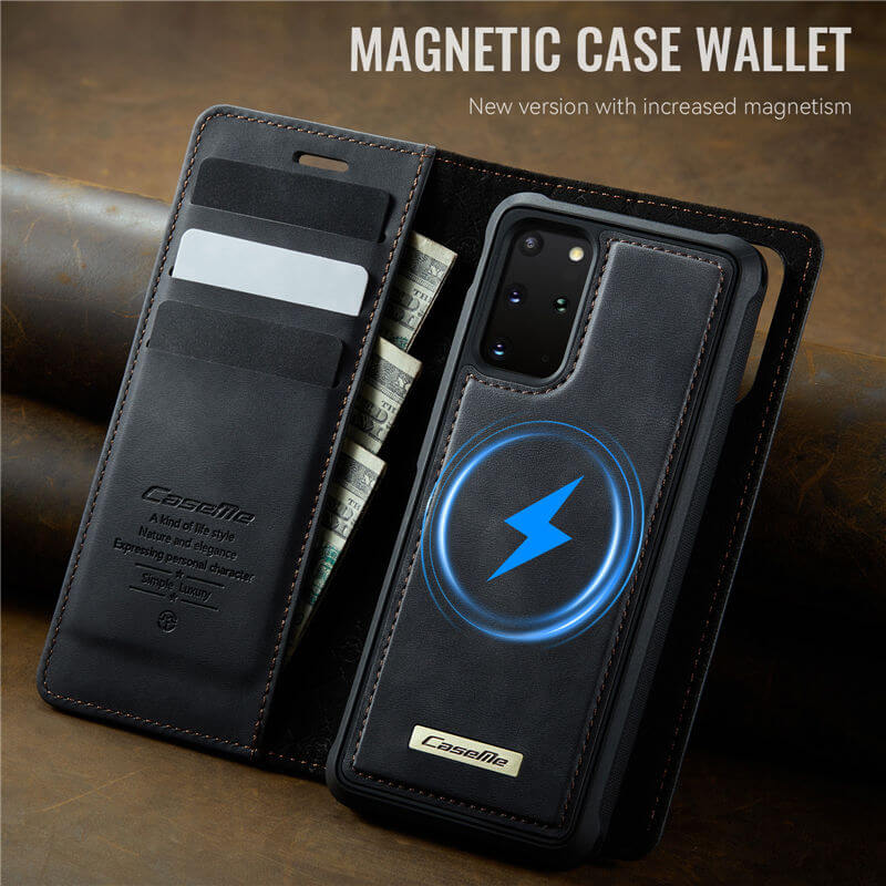 CaseMe Samsung Galaxy S20 Plus 2-in-1 Magnetic Wallet Case with RFID Blocking