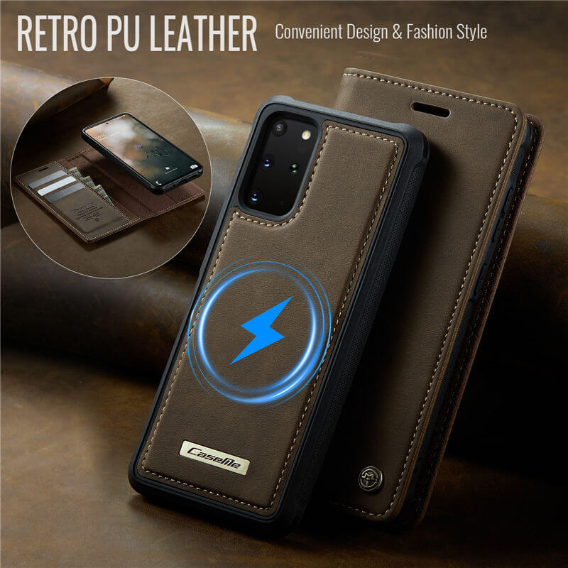 CaseMe Samsung Galaxy S20 Plus 2-in-1 Magnetic Wallet Case with RFID Blocking