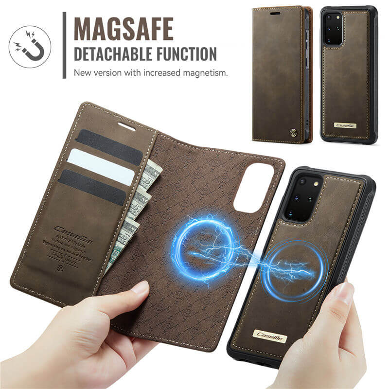 CaseMe Samsung Galaxy S20 Plus 2-in-1 Magnetic Wallet Case with RFID Blocking