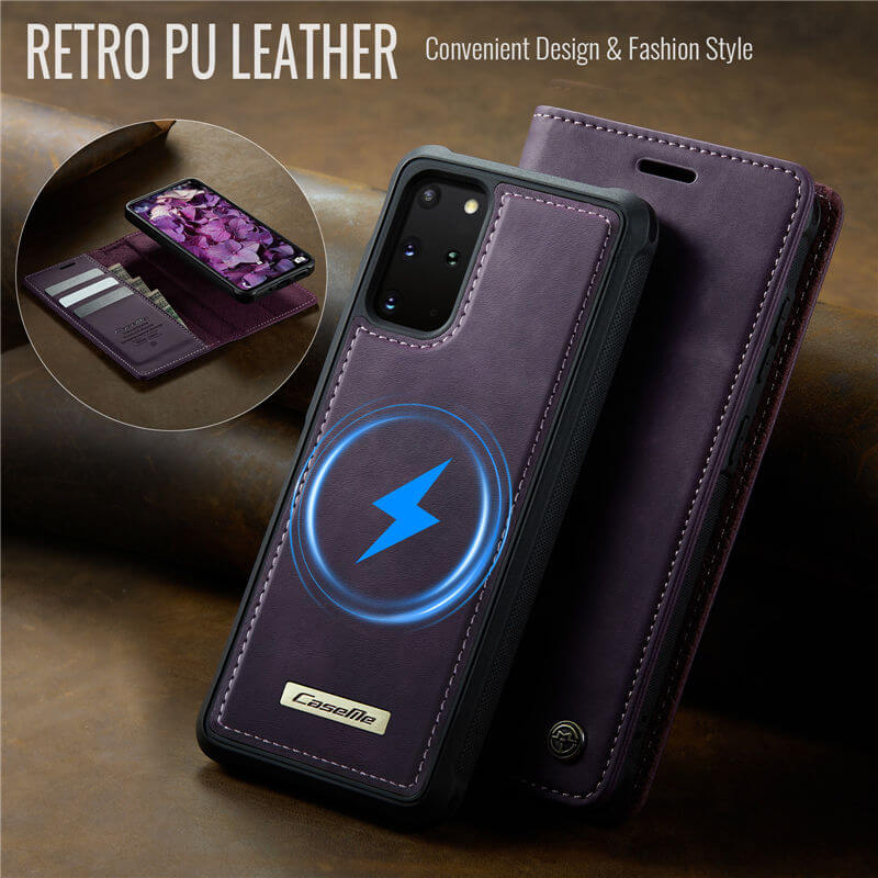 CaseMe Samsung Galaxy S20 Plus 2-in-1 Magnetic Wallet Case with RFID Blocking