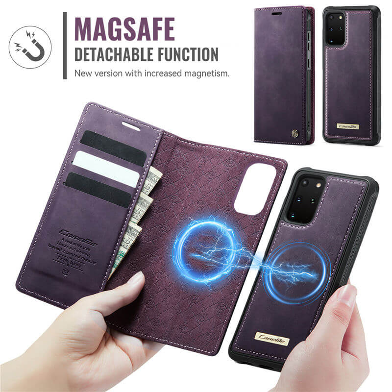 CaseMe Samsung Galaxy S20 Plus 2-in-1 Magnetic Wallet Case with RFID Blocking