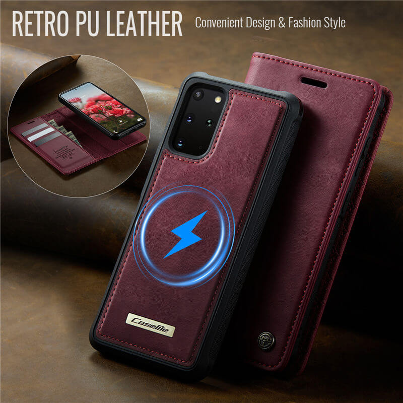 CaseMe Samsung Galaxy S20 Plus 2-in-1 Magnetic Wallet Case with RFID Blocking