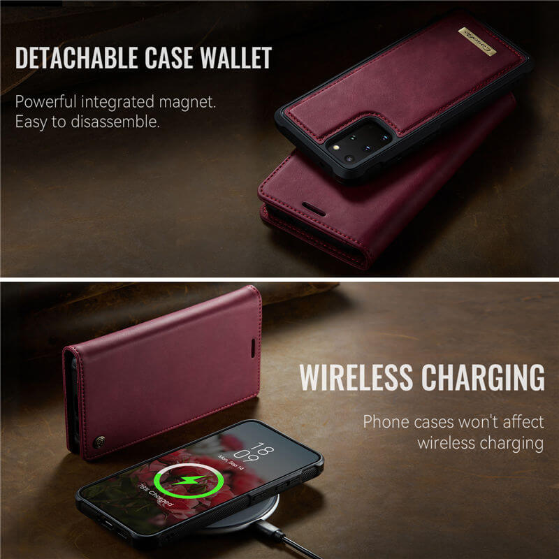 CaseMe Samsung Galaxy S20 Plus 2-in-1 Magnetic Wallet Case with RFID Blocking