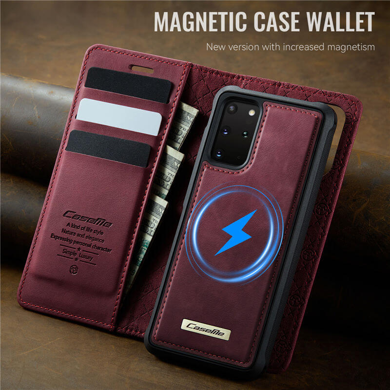 CaseMe Samsung Galaxy S20 Plus 2-in-1 Magnetic Wallet Case with RFID Blocking
