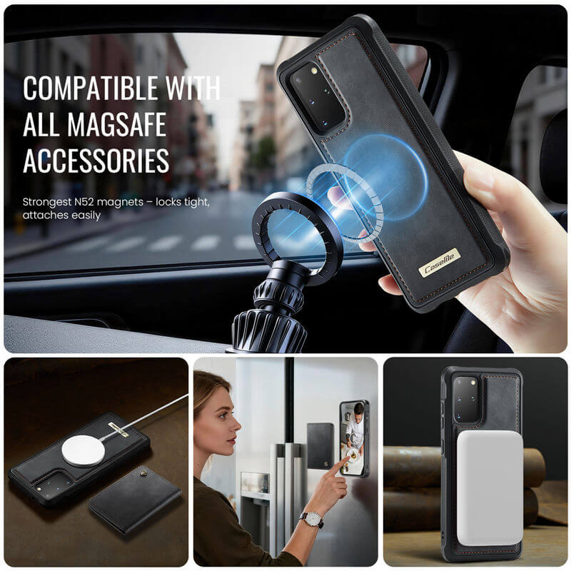 CaseMe Samsung Galaxy S20 Plus 2-in-1 Magnetic Wallet Case