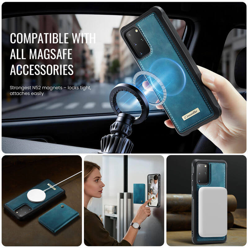 CaseMe Samsung Galaxy S20 Plus 2-in-1 Magnetic Wallet Case