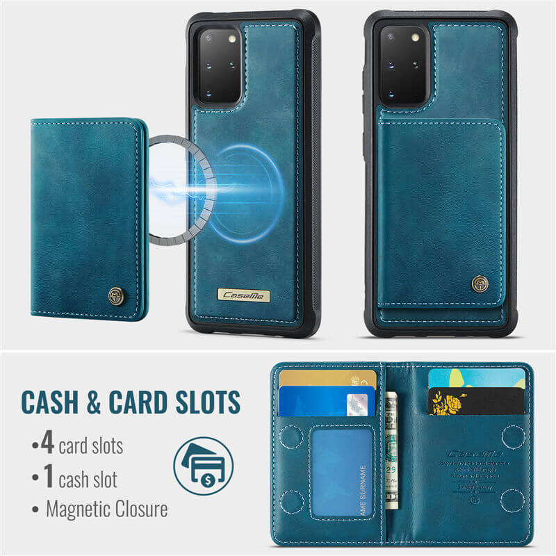 CaseMe Samsung Galaxy S20 Plus 2-in-1 Magnetic Wallet Case