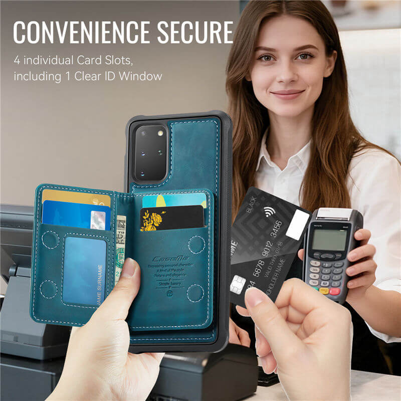 CaseMe Samsung Galaxy S20 Plus 2-in-1 Magnetic Wallet Case