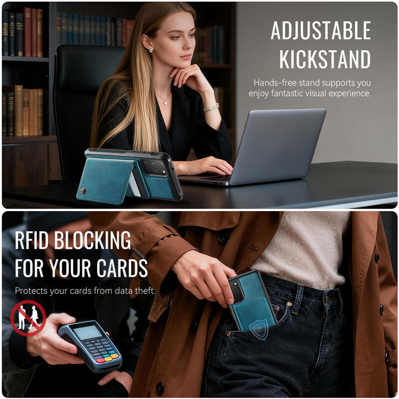 CaseMe Samsung Galaxy S20 Plus 2-in-1 Magnetic Wallet Case